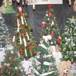 A group shot of the donated trees at the Francis House Festival of Christmas Trees