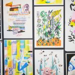 Close-up of artwork created using the RISO